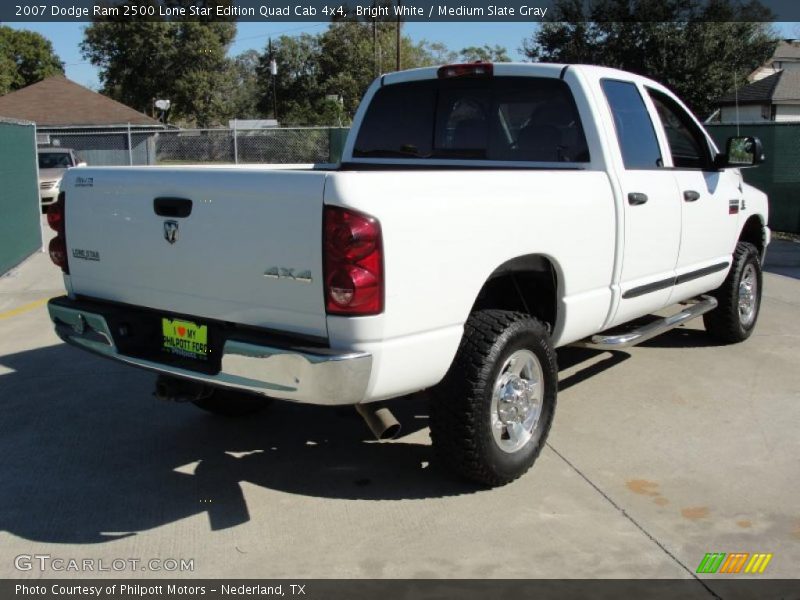 Bright White / Medium Slate Gray 2007 Dodge Ram 2500 Lone Star Edition Quad Cab 4x4