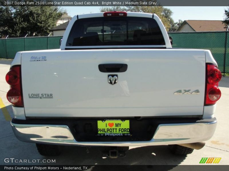 Bright White / Medium Slate Gray 2007 Dodge Ram 2500 Lone Star Edition Quad Cab 4x4