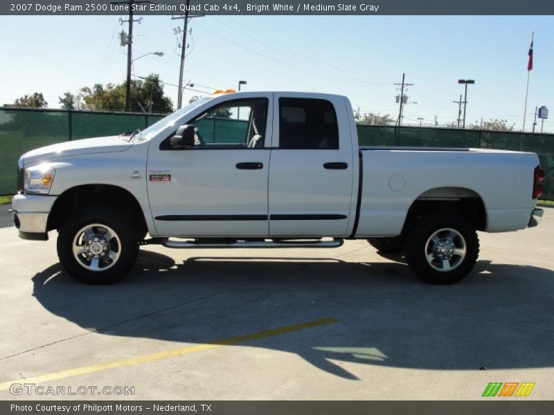Bright White / Medium Slate Gray 2007 Dodge Ram 2500 Lone Star Edition Quad Cab 4x4
