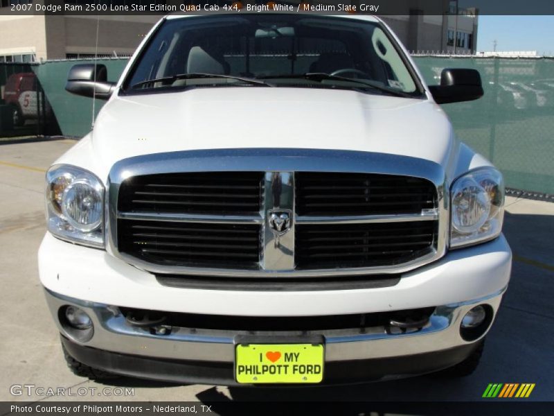 Bright White / Medium Slate Gray 2007 Dodge Ram 2500 Lone Star Edition Quad Cab 4x4