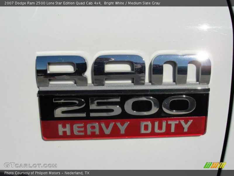 Bright White / Medium Slate Gray 2007 Dodge Ram 2500 Lone Star Edition Quad Cab 4x4