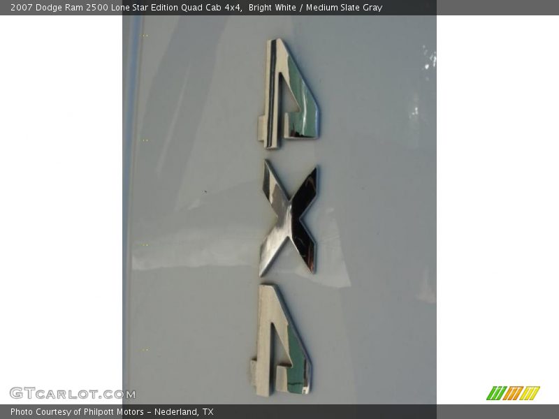 Bright White / Medium Slate Gray 2007 Dodge Ram 2500 Lone Star Edition Quad Cab 4x4