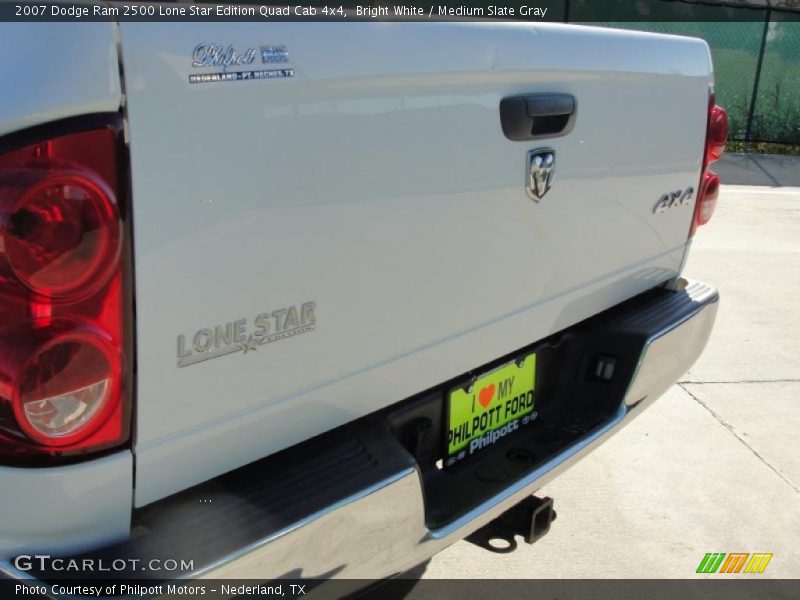 Bright White / Medium Slate Gray 2007 Dodge Ram 2500 Lone Star Edition Quad Cab 4x4