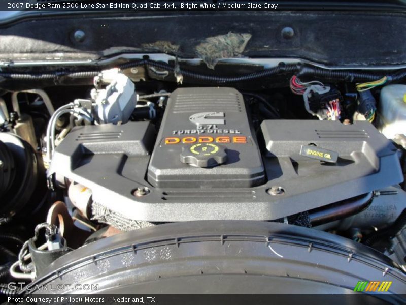 Bright White / Medium Slate Gray 2007 Dodge Ram 2500 Lone Star Edition Quad Cab 4x4