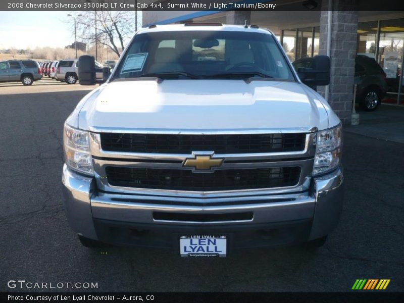 Summit White / Light Titanium/Ebony 2008 Chevrolet Silverado 3500HD LT Crew Cab 4x4