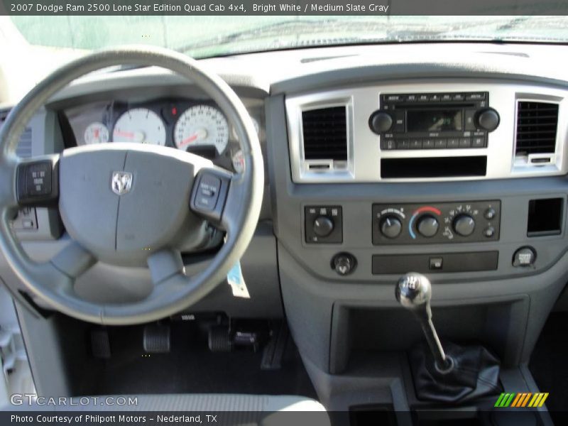 Bright White / Medium Slate Gray 2007 Dodge Ram 2500 Lone Star Edition Quad Cab 4x4