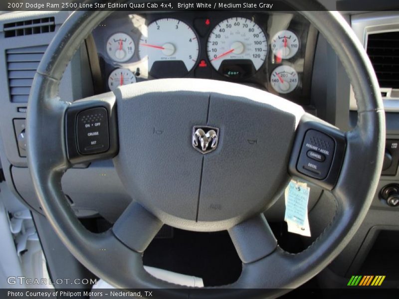 Bright White / Medium Slate Gray 2007 Dodge Ram 2500 Lone Star Edition Quad Cab 4x4