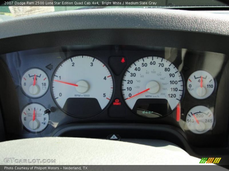 Bright White / Medium Slate Gray 2007 Dodge Ram 2500 Lone Star Edition Quad Cab 4x4