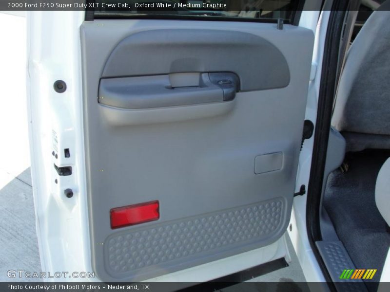 Oxford White / Medium Graphite 2000 Ford F250 Super Duty XLT Crew Cab