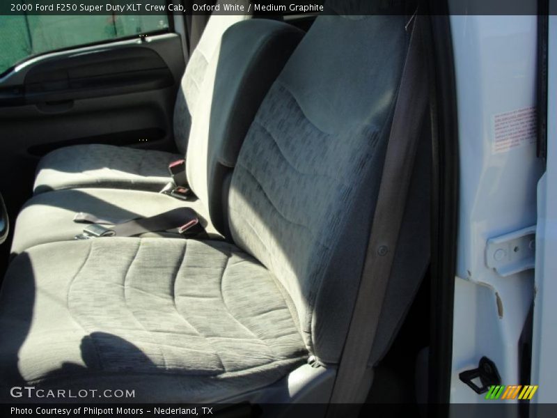 Oxford White / Medium Graphite 2000 Ford F250 Super Duty XLT Crew Cab
