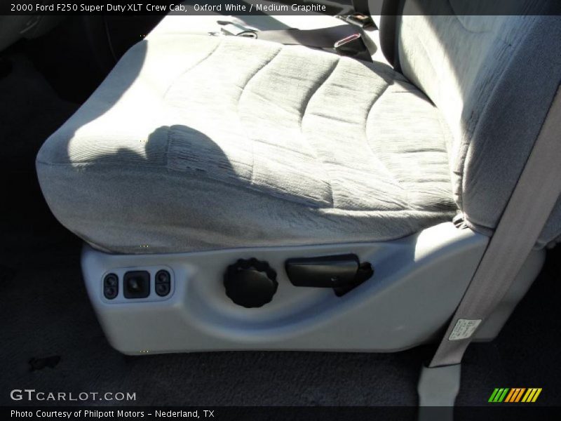 Oxford White / Medium Graphite 2000 Ford F250 Super Duty XLT Crew Cab