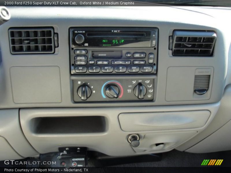 Oxford White / Medium Graphite 2000 Ford F250 Super Duty XLT Crew Cab
