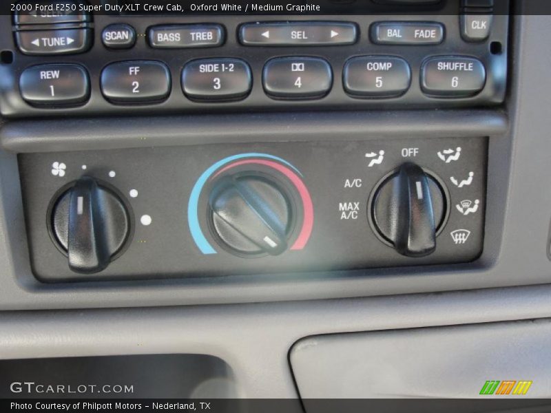 Oxford White / Medium Graphite 2000 Ford F250 Super Duty XLT Crew Cab