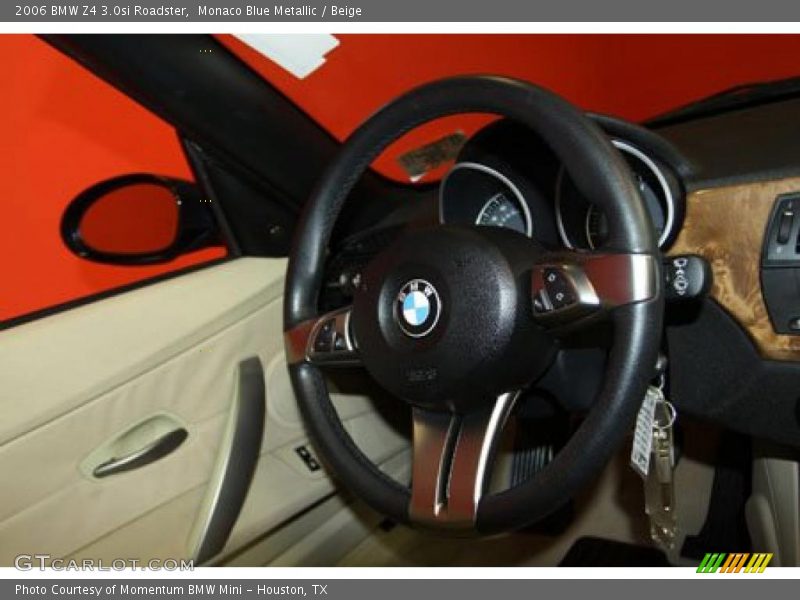 Monaco Blue Metallic / Beige 2006 BMW Z4 3.0si Roadster