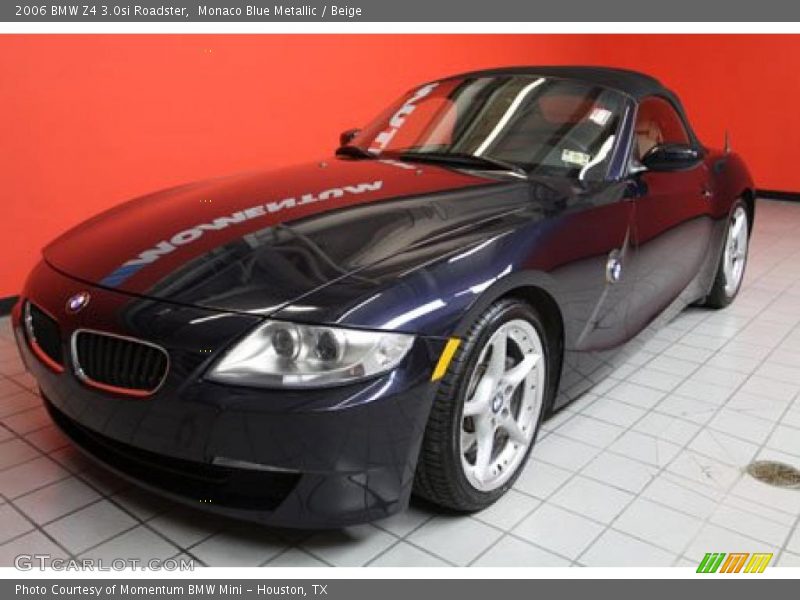 Monaco Blue Metallic / Beige 2006 BMW Z4 3.0si Roadster