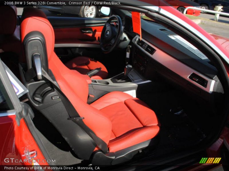  2008 3 Series 328i Convertible Coral Red/Black Interior