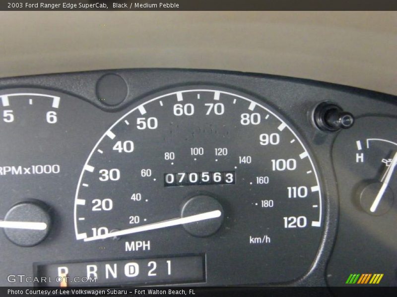 Black / Medium Pebble 2003 Ford Ranger Edge SuperCab