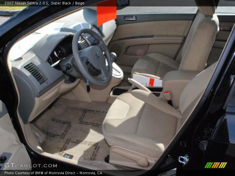 Super Black / Beige 2007 Nissan Sentra 2.0 S