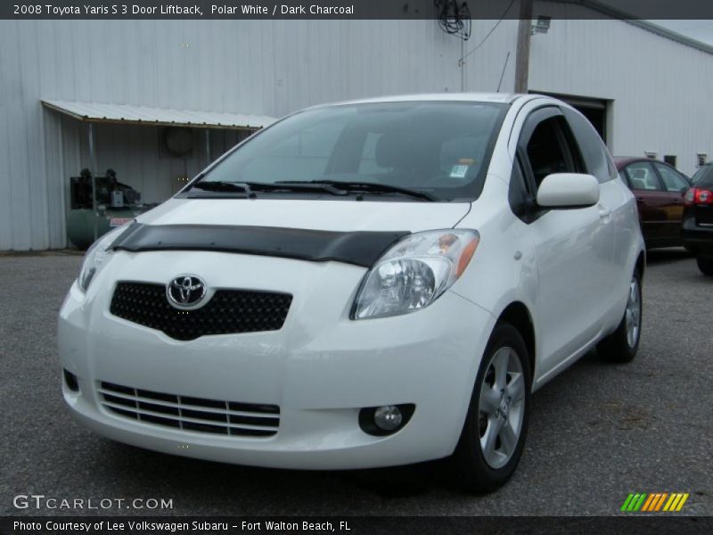 Polar White / Dark Charcoal 2008 Toyota Yaris S 3 Door Liftback