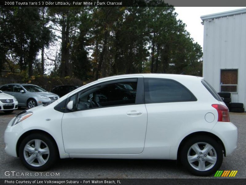 Polar White / Dark Charcoal 2008 Toyota Yaris S 3 Door Liftback