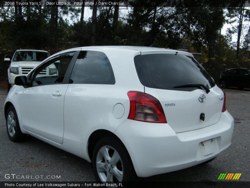 Polar White / Dark Charcoal 2008 Toyota Yaris S 3 Door Liftback