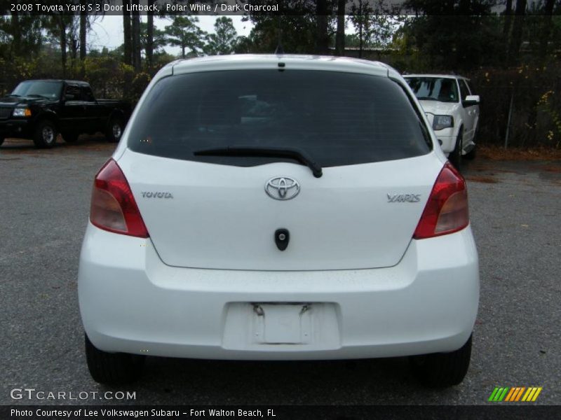 Polar White / Dark Charcoal 2008 Toyota Yaris S 3 Door Liftback
