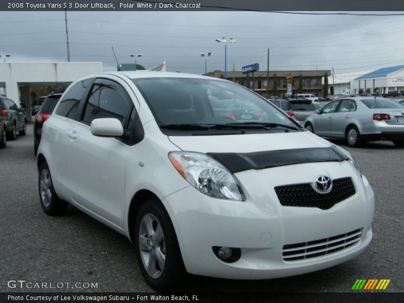 Polar White / Dark Charcoal 2008 Toyota Yaris S 3 Door Liftback