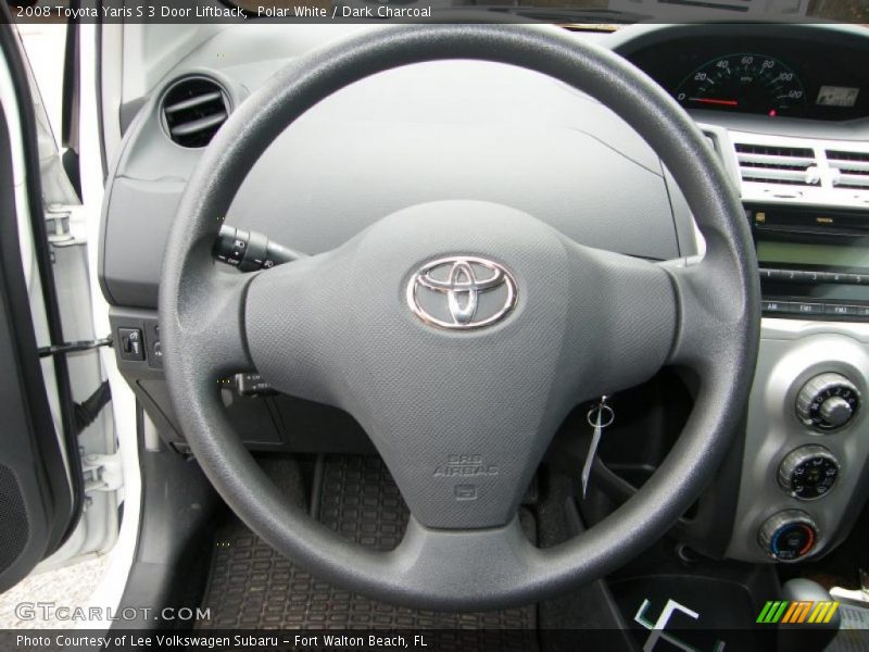 Polar White / Dark Charcoal 2008 Toyota Yaris S 3 Door Liftback