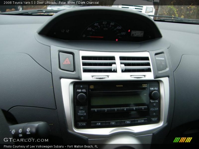 Polar White / Dark Charcoal 2008 Toyota Yaris S 3 Door Liftback
