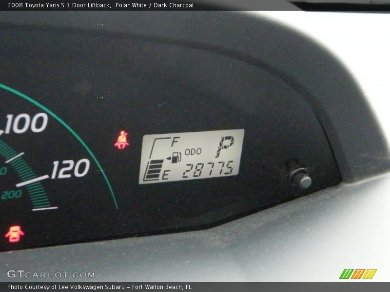 Polar White / Dark Charcoal 2008 Toyota Yaris S 3 Door Liftback