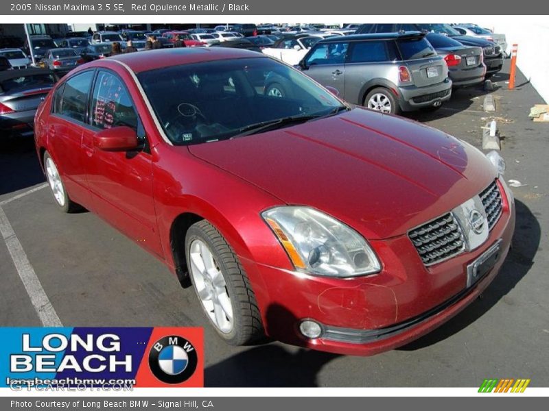 Red Opulence Metallic / Black 2005 Nissan Maxima 3.5 SE