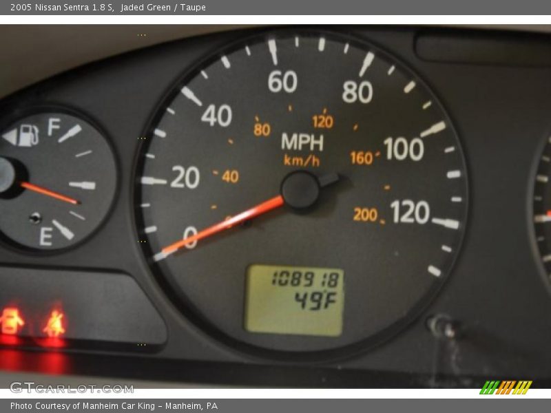 Jaded Green / Taupe 2005 Nissan Sentra 1.8 S
