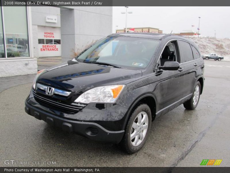 Nighthawk Black Pearl / Gray 2008 Honda CR-V EX 4WD