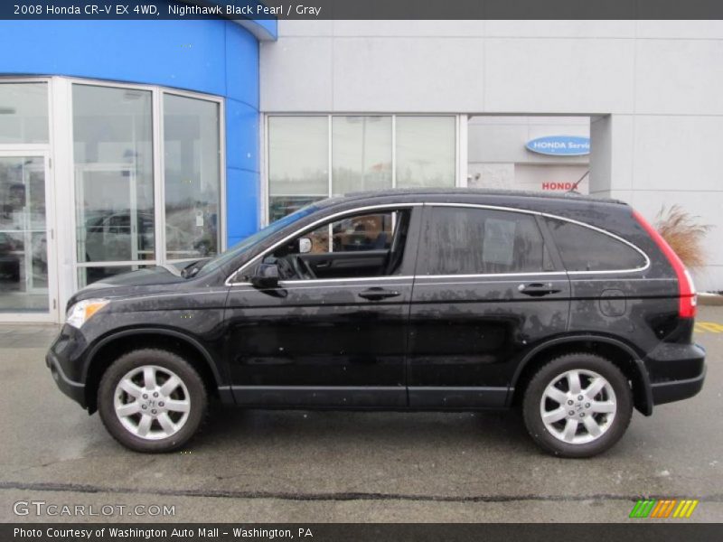 Nighthawk Black Pearl / Gray 2008 Honda CR-V EX 4WD