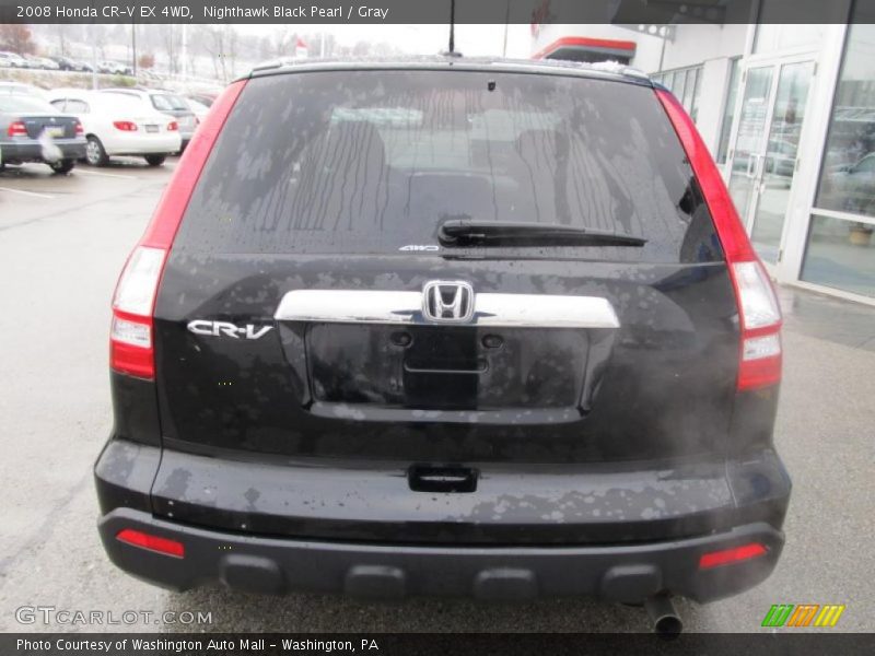 Nighthawk Black Pearl / Gray 2008 Honda CR-V EX 4WD