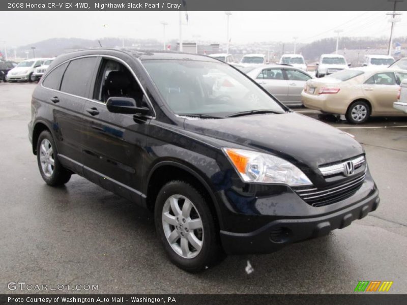 Nighthawk Black Pearl / Gray 2008 Honda CR-V EX 4WD