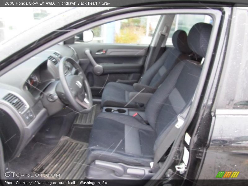 Nighthawk Black Pearl / Gray 2008 Honda CR-V EX 4WD