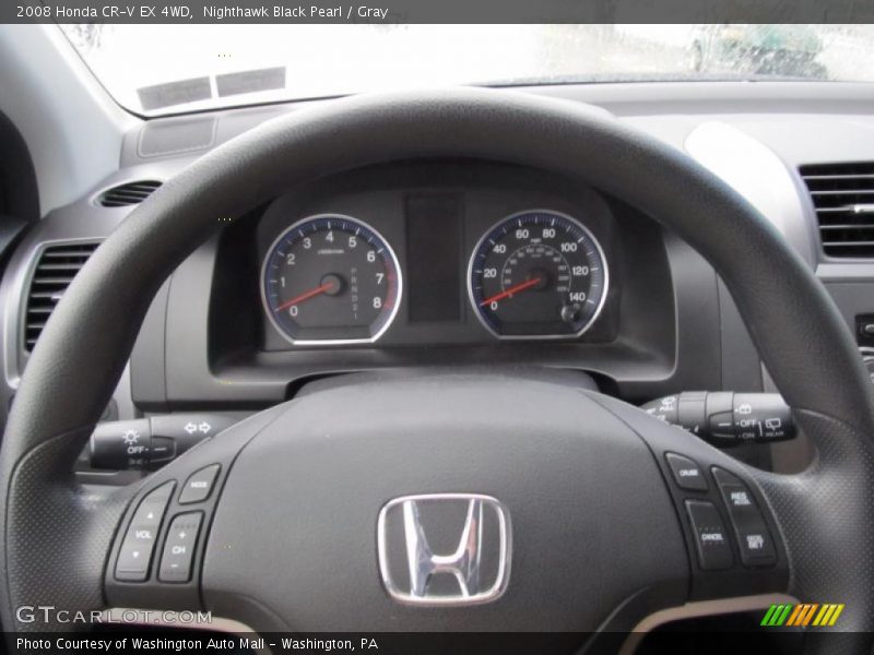 Nighthawk Black Pearl / Gray 2008 Honda CR-V EX 4WD