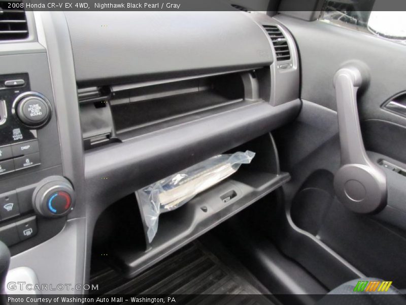 Nighthawk Black Pearl / Gray 2008 Honda CR-V EX 4WD