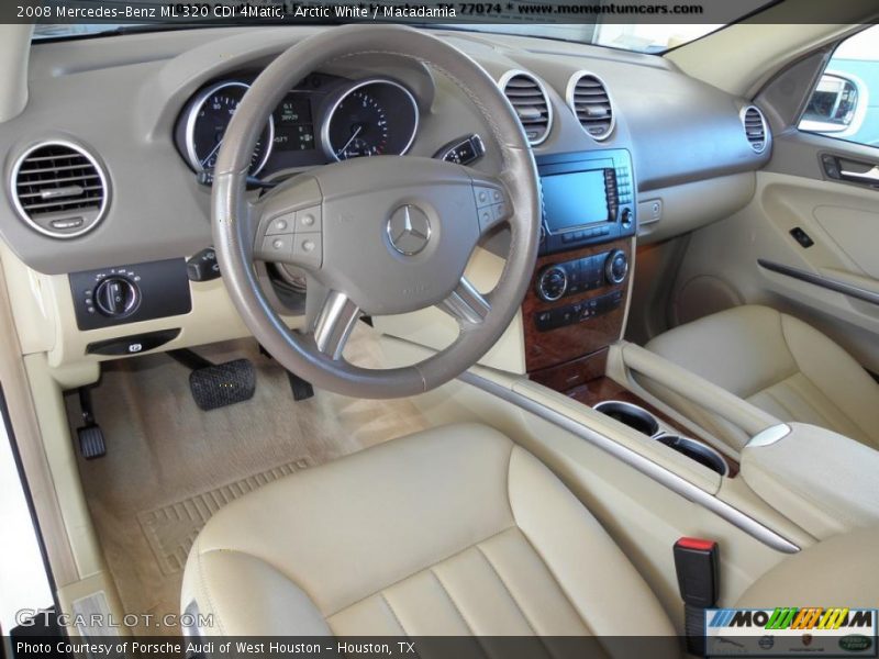 Arctic White / Macadamia 2008 Mercedes-Benz ML 320 CDI 4Matic
