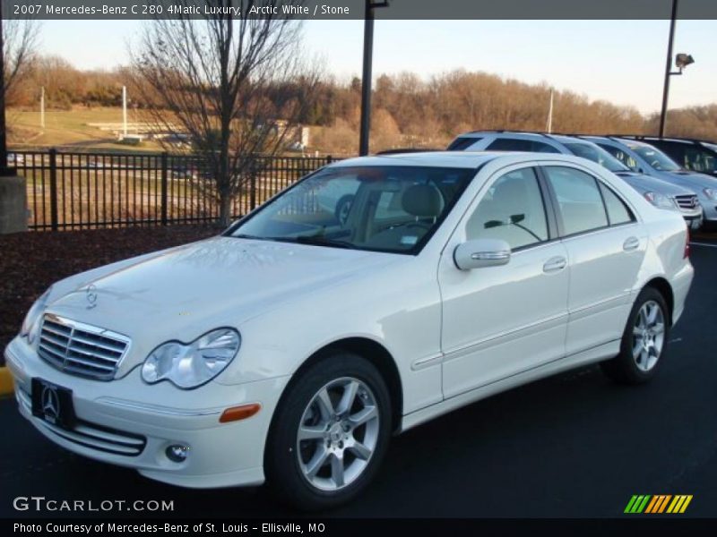 Arctic White / Stone 2007 Mercedes-Benz C 280 4Matic Luxury