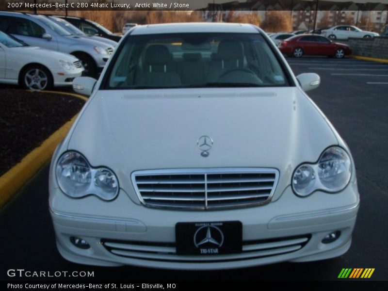 Arctic White / Stone 2007 Mercedes-Benz C 280 4Matic Luxury