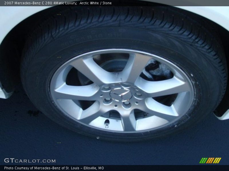 Arctic White / Stone 2007 Mercedes-Benz C 280 4Matic Luxury