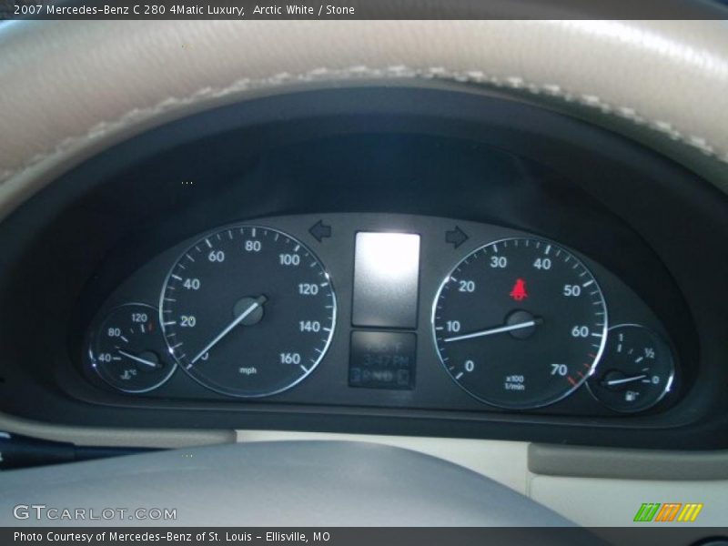 Arctic White / Stone 2007 Mercedes-Benz C 280 4Matic Luxury