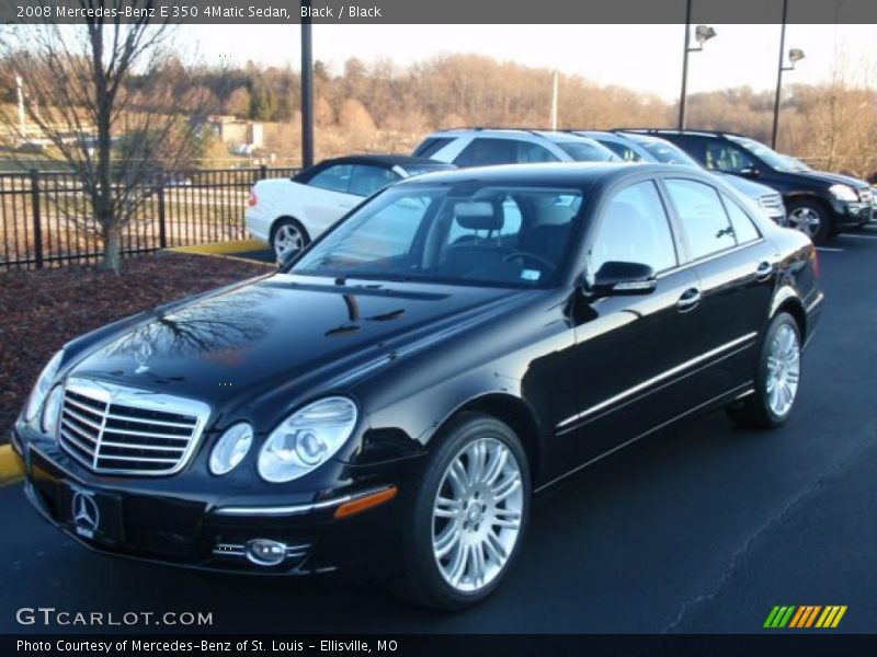 Black / Black 2008 Mercedes-Benz E 350 4Matic Sedan