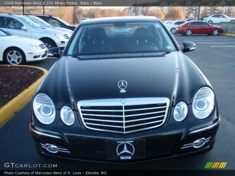 Black / Black 2008 Mercedes-Benz E 350 4Matic Sedan