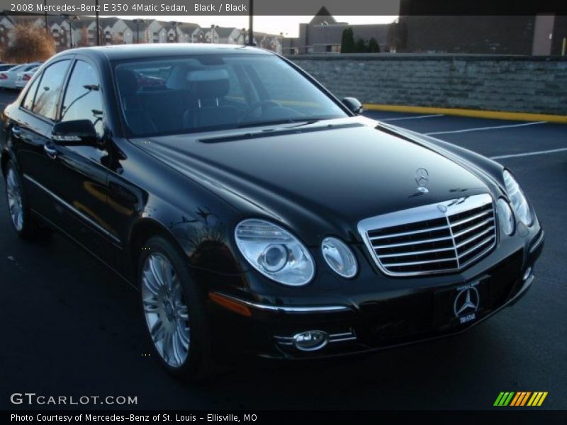 Black / Black 2008 Mercedes-Benz E 350 4Matic Sedan