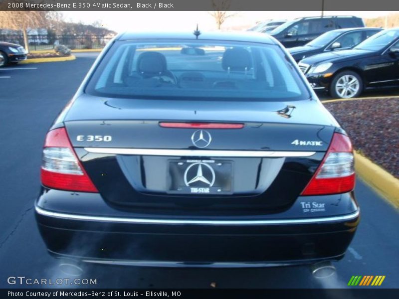 Black / Black 2008 Mercedes-Benz E 350 4Matic Sedan