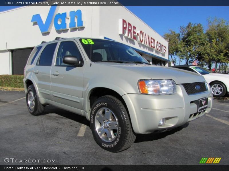 Gold Ash Metallic / Medium Dark Pebble 2003 Ford Escape Limited