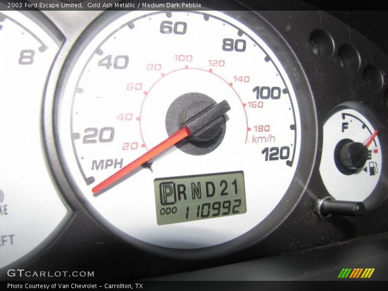 Gold Ash Metallic / Medium Dark Pebble 2003 Ford Escape Limited